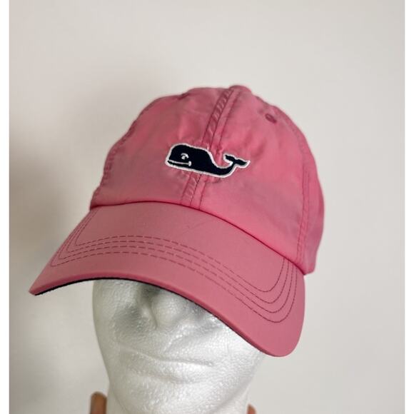 Vineyard Vines Hat Adults Cap Pink Nylon Whale Embroidered Adjustable - Picture 1 of 11